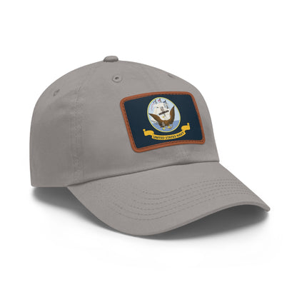 US Navy Leather Patch Hat