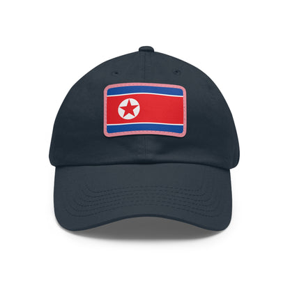 North Korea Leather Patch Hat