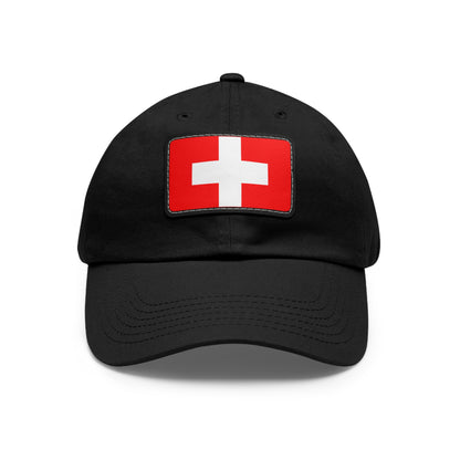 Switzerland Leather Patch Hat