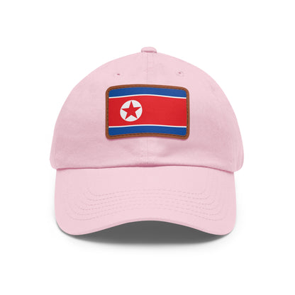 North Korea Leather Patch Hat