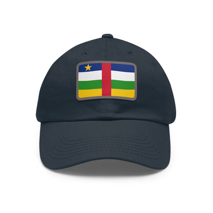 Central African Republic Leather Patch Hat