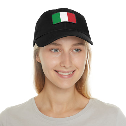 Italy Leather Patch Hat