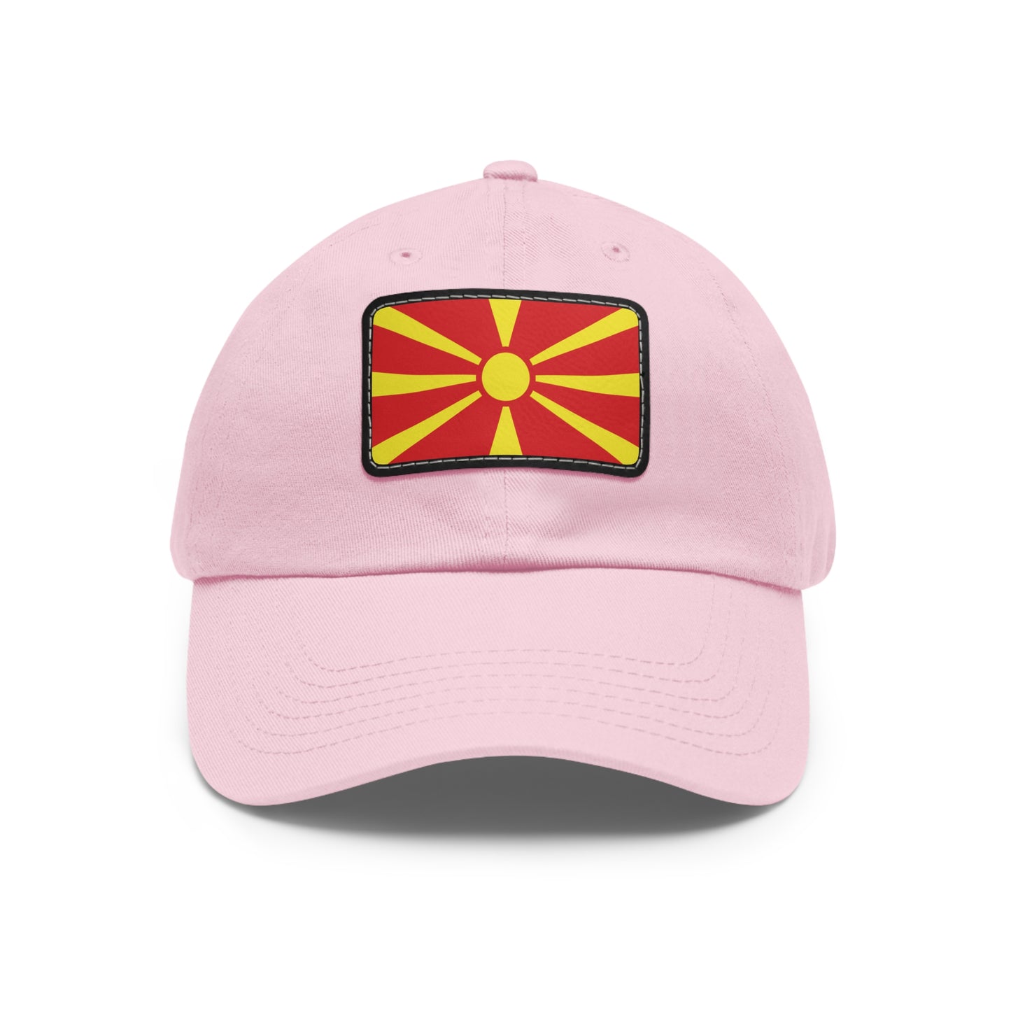 North Macedonia Leather Patch Hat