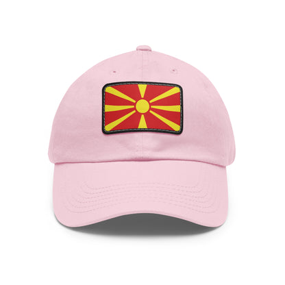 North Macedonia Leather Patch Hat