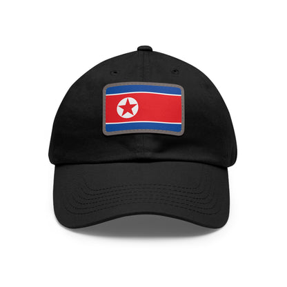 North Korea Leather Patch Hat