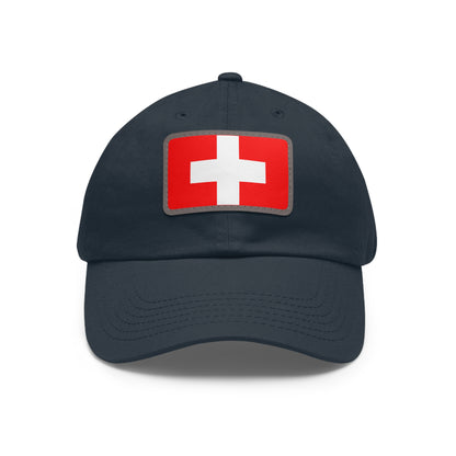 Switzerland Leather Patch Hat