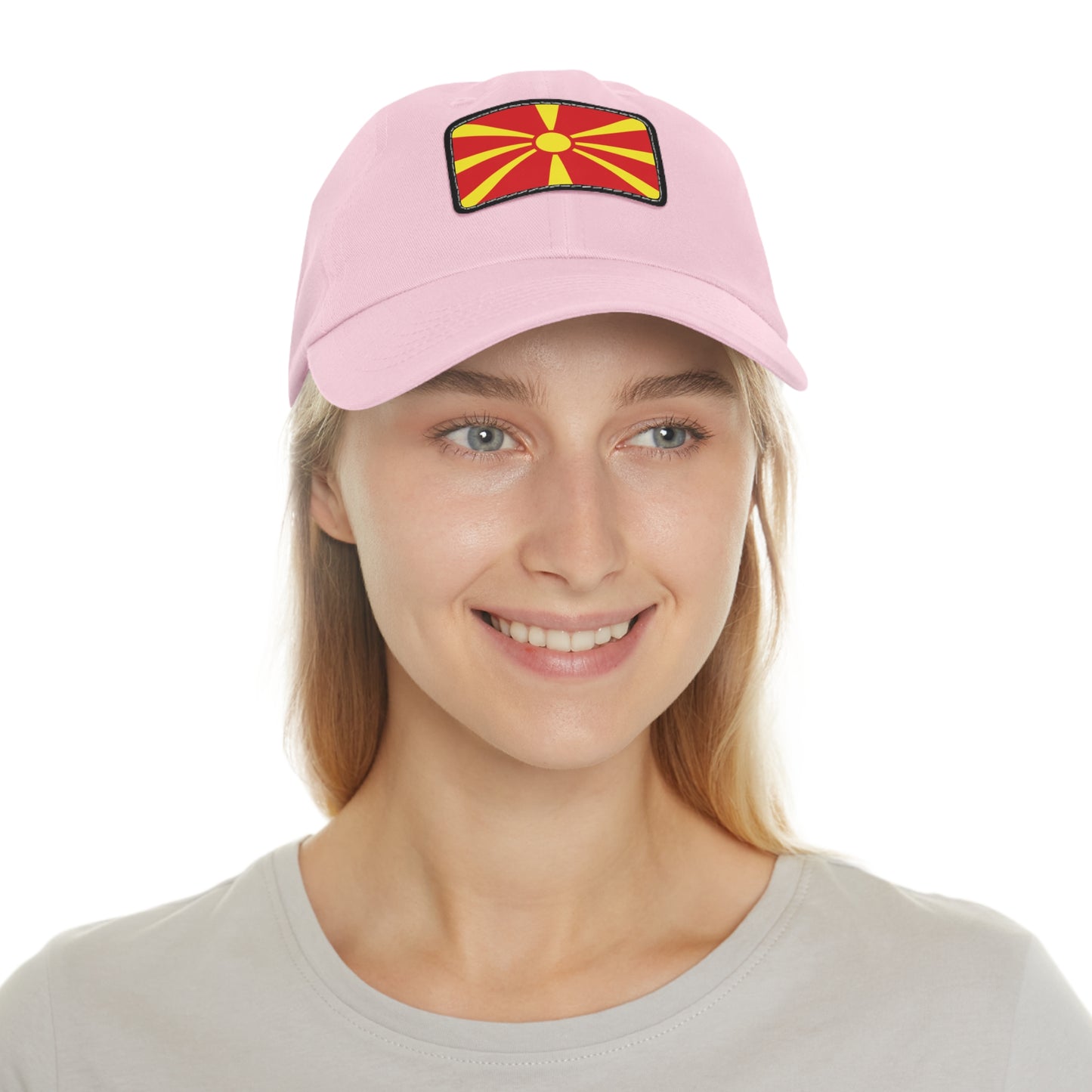 North Macedonia Leather Patch Hat