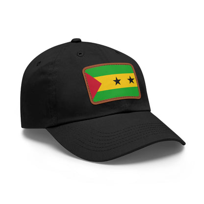 Sao Tome and Principe Leather Patch Hat