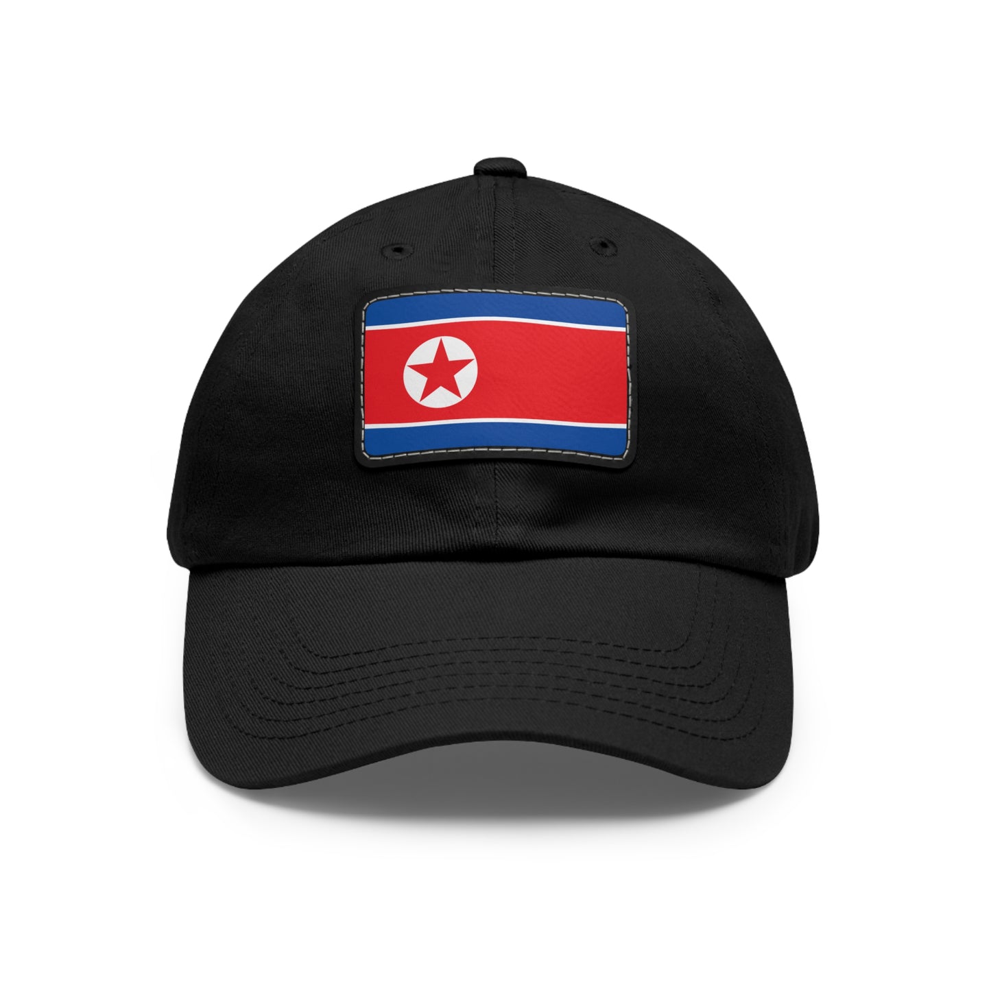 North Korea Leather Patch Hat
