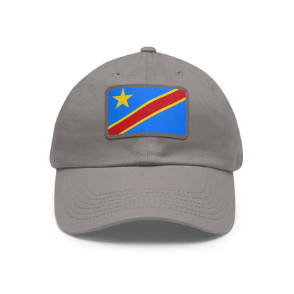 Democratic Republic of the Congo Leather Patch Hat
