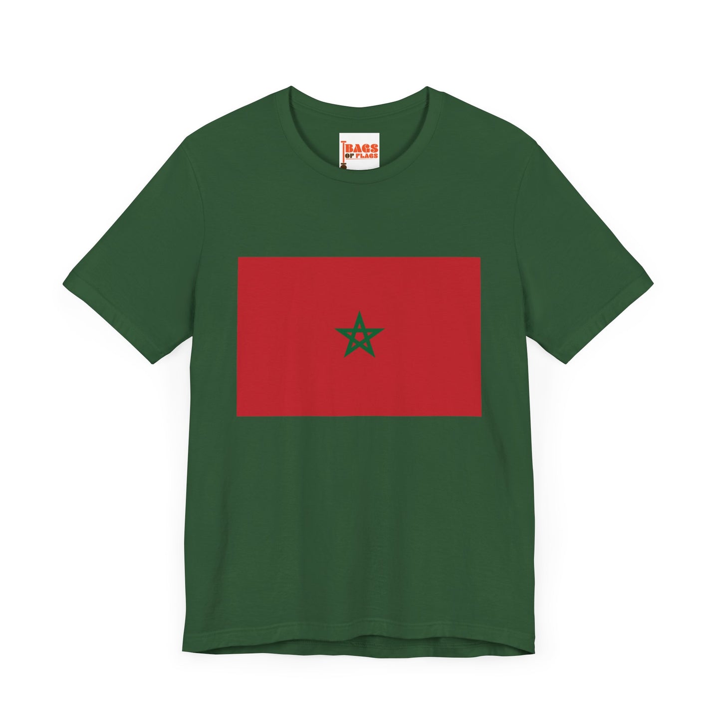 Morocco Flag on T-shirt