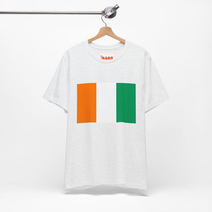 Cote d'Ivoire Flag on T-shirt