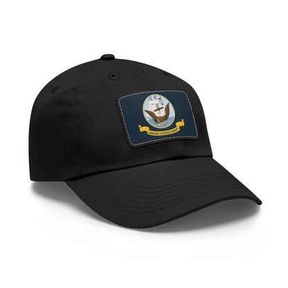US Navy Leather Patch Hat