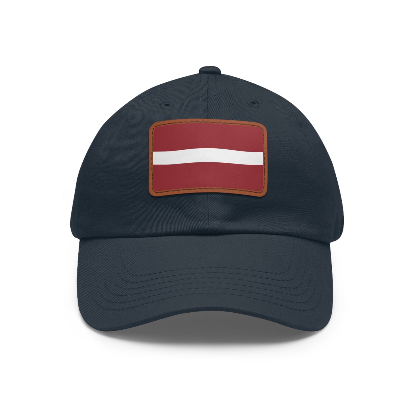 Latvia Leather Patch Hat