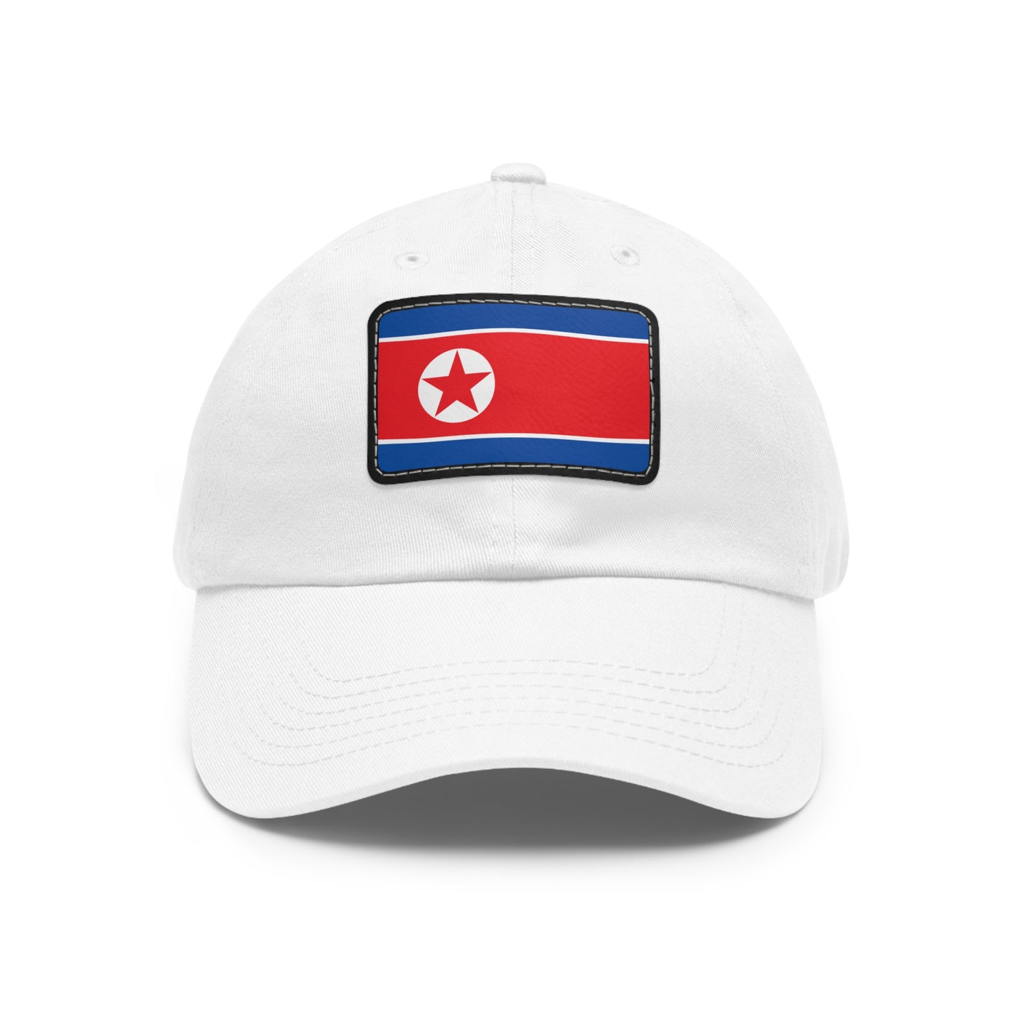 North Korea Leather Patch Hat
