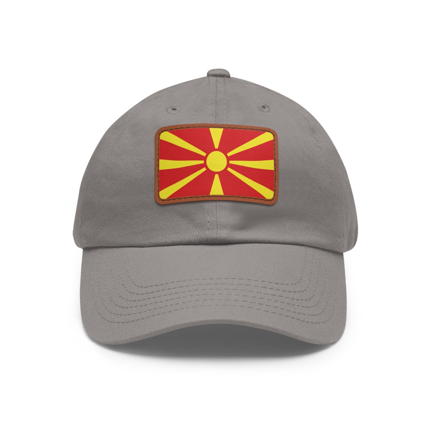 North Macedonia Leather Patch Hat