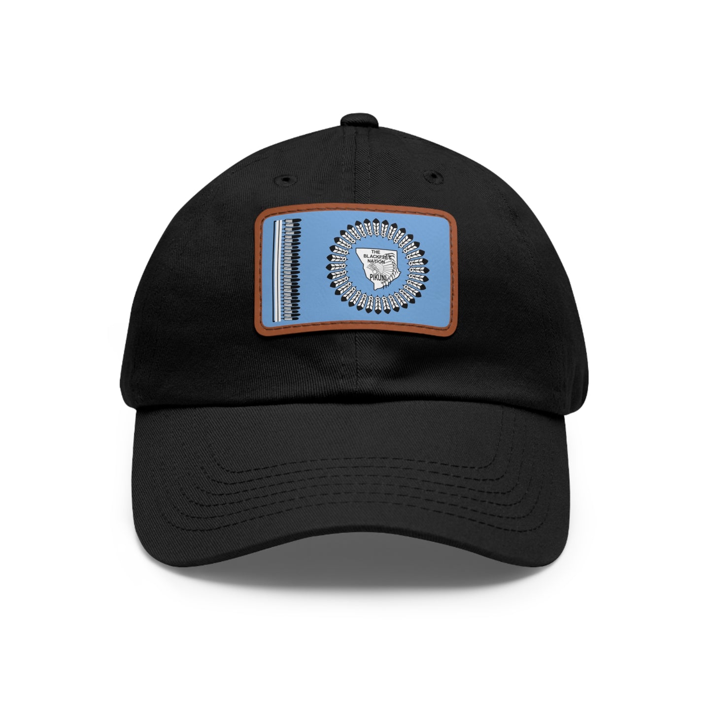 Piegan Blackfeet Leather Patch Hat