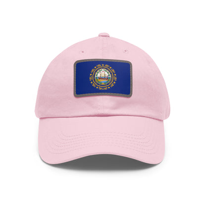 New Hampshire Leather Patch Hat