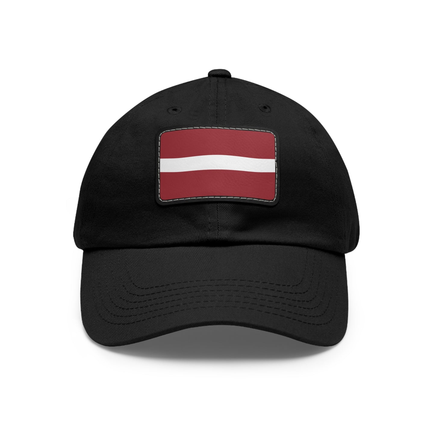 Latvia Leather Patch Hat