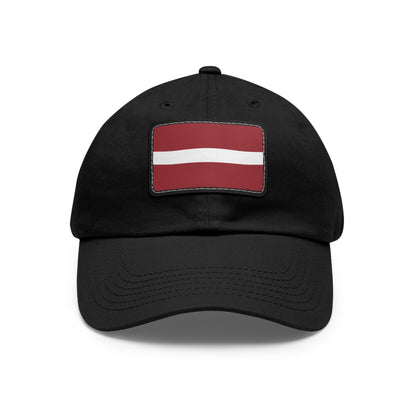 Latvia Leather Patch Hat