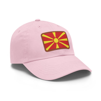 North Macedonia Leather Patch Hat