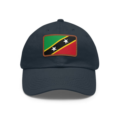 Saint Kitts and Nevis Leather Patch Hat