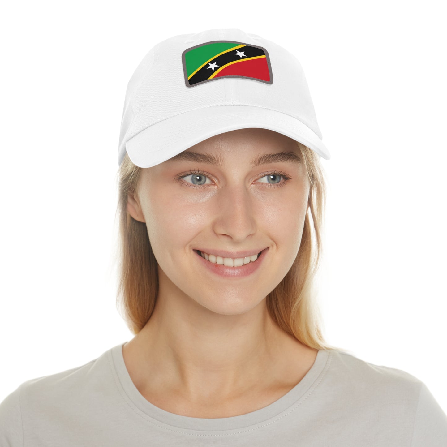 Saint Kitts and Nevis Leather Patch Hat