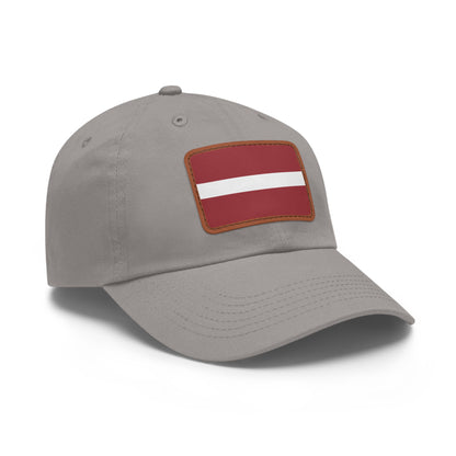 Latvia Leather Patch Hat