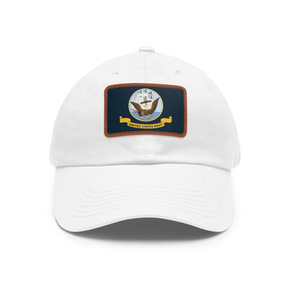 US Navy Leather Patch Hat