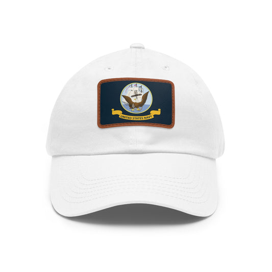 US Navy Leather Patch Hat