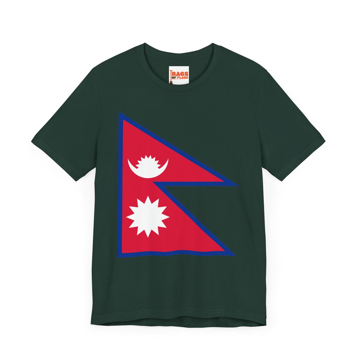 Nepal Flag on T-shirt