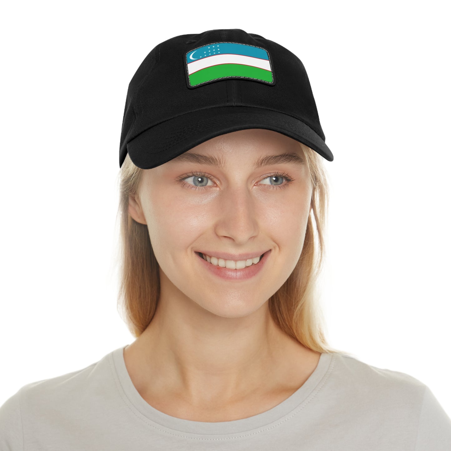 Uzbekistan Leather Patch Hat