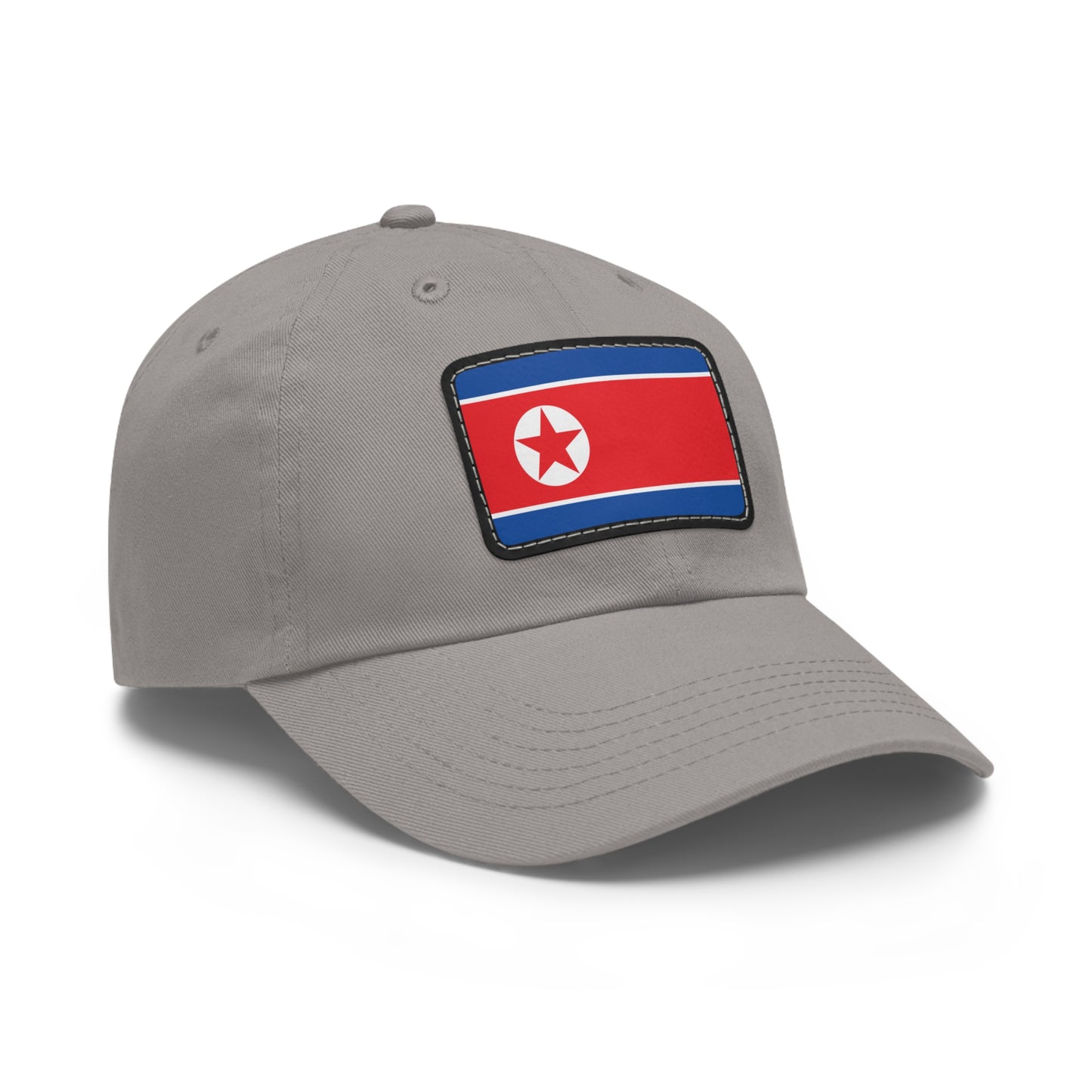 North Korea Leather Patch Hat