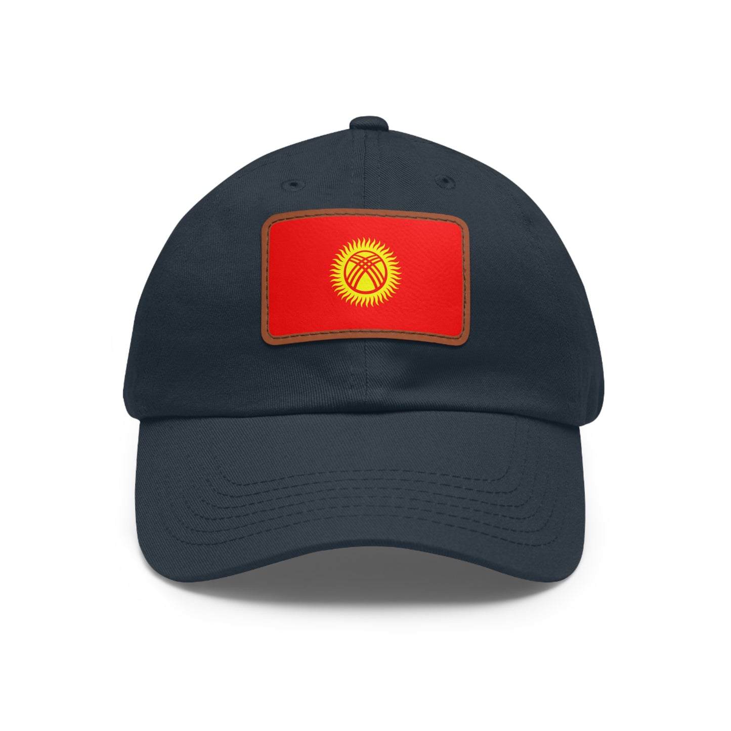 Kyrgyzstan Leather Patch Hat