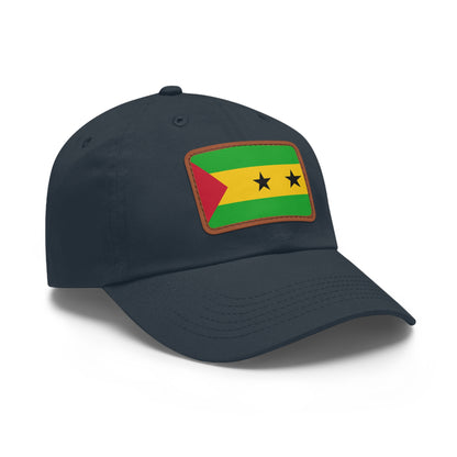 Sao Tome and Principe Leather Patch Hat