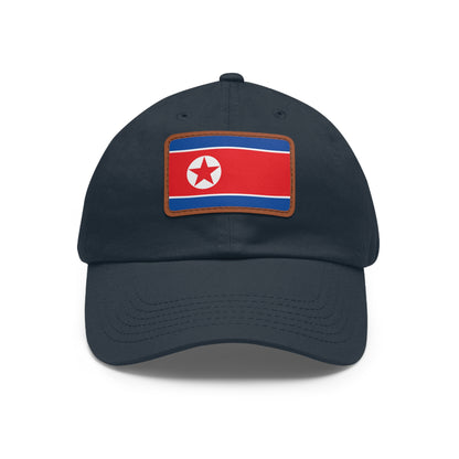 North Korea Leather Patch Hat