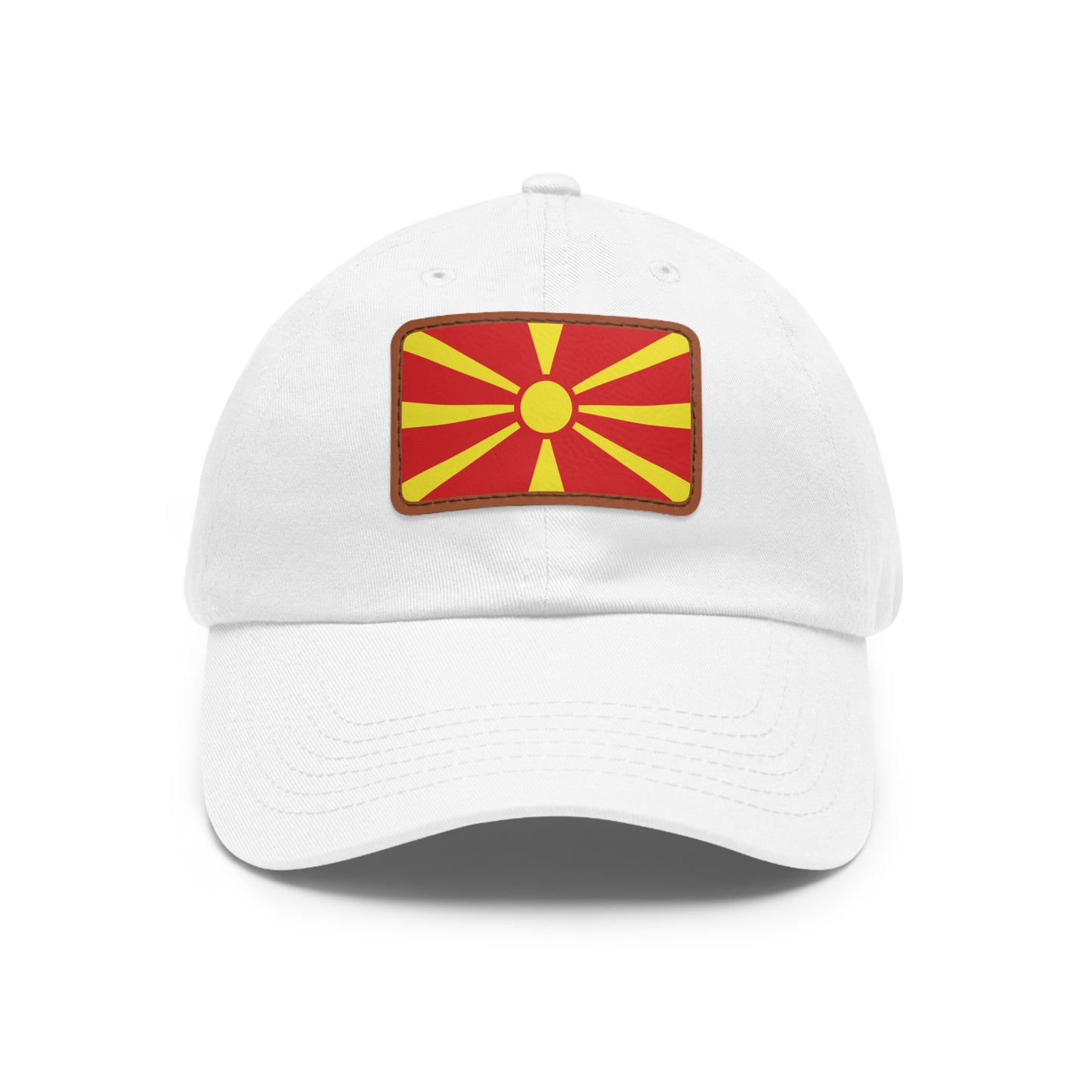 North Macedonia Leather Patch Hat