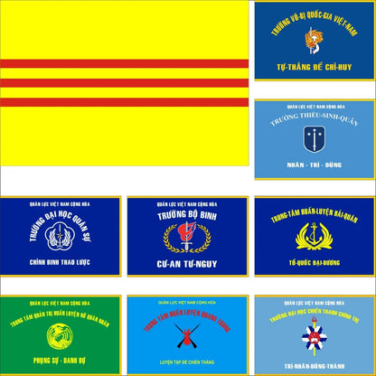 South Vietnam and Military Academy Flags
