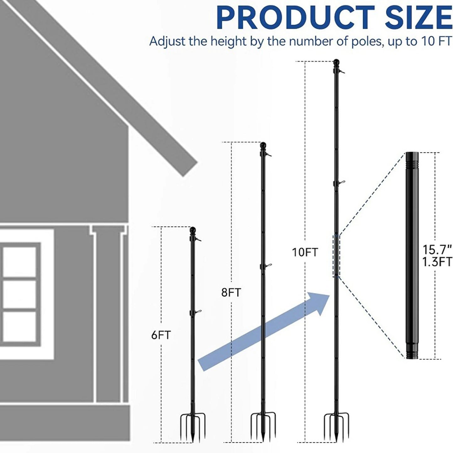 Stainless Steel Outdoor Flag Pole