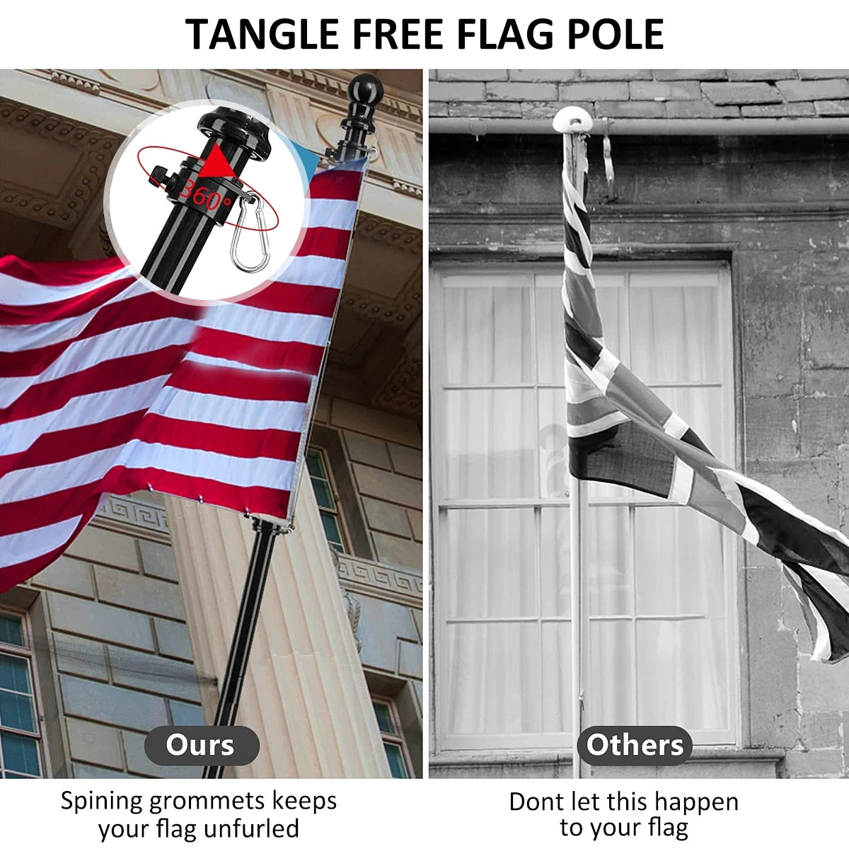 1.8m Telescopic Flag Pole