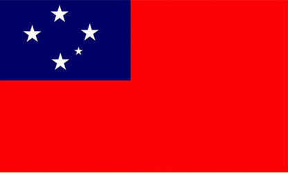 Samoa, Cook Islands, Tonga, and Solomon Islands Flags