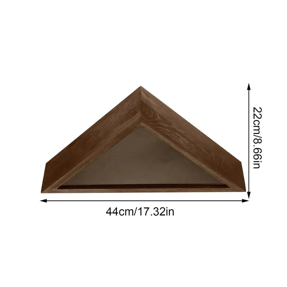 Wooden Triangle Flag Display Case