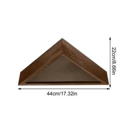 Wooden Triangle Flag Display Case