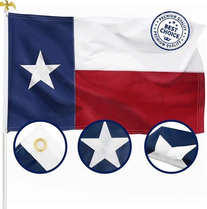 Embroidered Texas State Flag - 3x5 ft