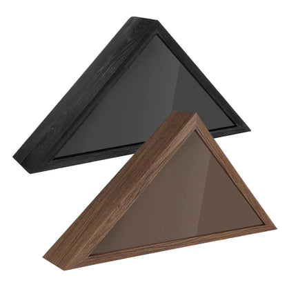 Wooden Triangle Flag Display Case