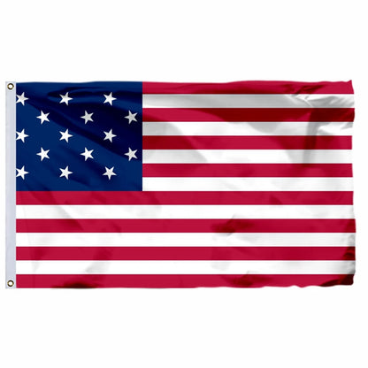 Historic U.S. Flags Including 13-Star Hopkinson Flag