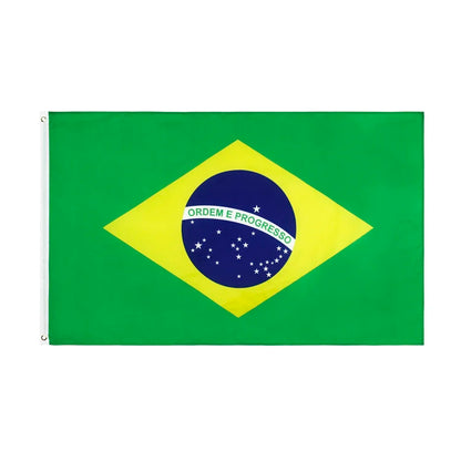 Brazil National Flag – Polyester Printed Banner – 3x5 ft