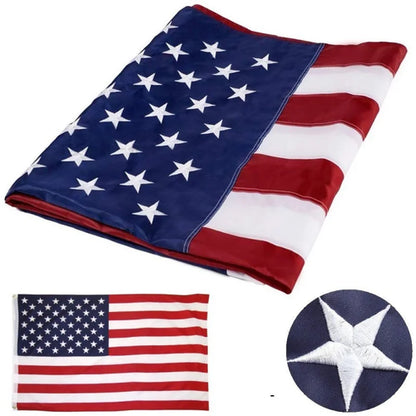 Embroidery American Flag 90*150cm Color Bright Non-Woven American