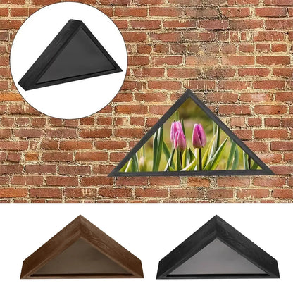 Wooden Triangle Flag Display Case