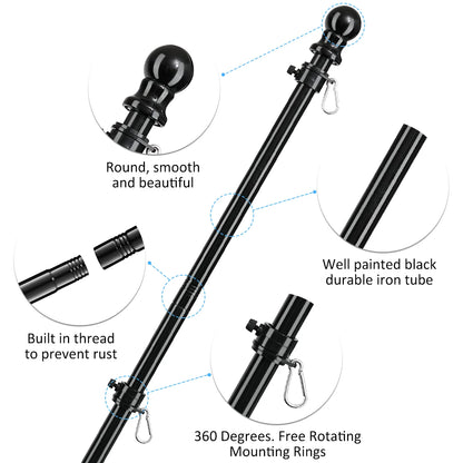 1.8m Telescopic Flag Pole
